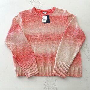 J. Crew Factory Melon Space Dye Cotton Blend Crewneck Sweater NWT